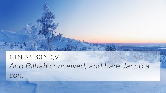 Genesis 30:5 KJV Bible Verse Image
