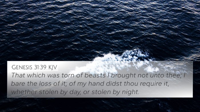 Genesis 31:39 KJV Bible Verse Image