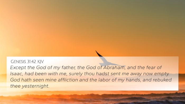 Genesis 31:42 KJV Bible Verse Image