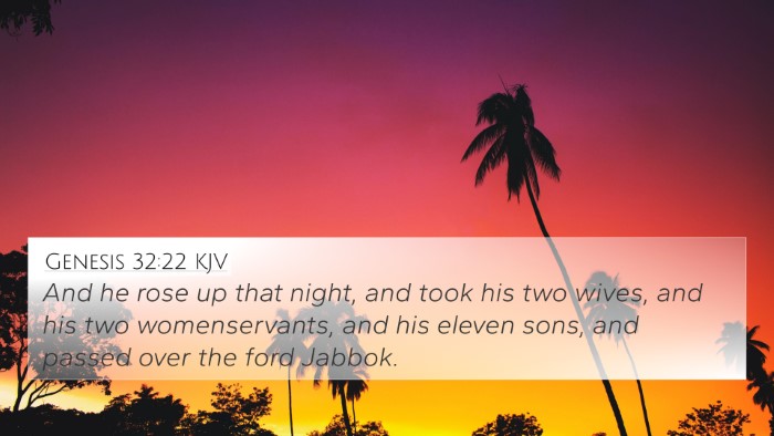 Genesis 32:22 KJV Bible Verse Image