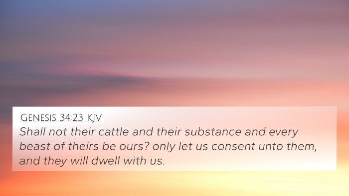 Genesis 34:23 KJV 4K Wallpaper - Shall not their cattle and their substance and - 4K Wallpaper Bible Verse