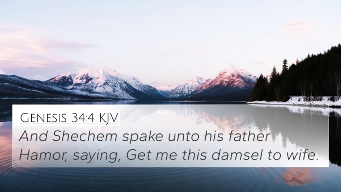 Genesis 34:4 KJV 4K Wallpaper - And Shechem spake unto his father Hamor, saying, - 4K Wallpaper Bible Verse