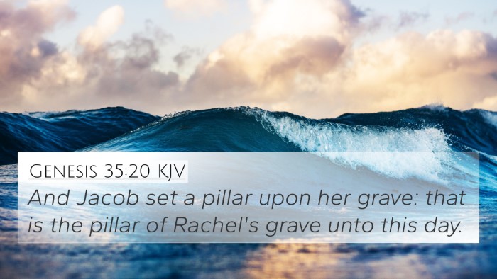 Genesis 35:20 KJV 4K Wallpaper - And Jacob set a pillar upon her grave: that is - 4K Wallpaper Bible Verse