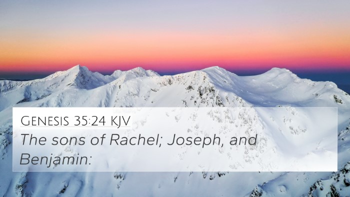 Genesis 35:24 KJV 4K Wallpaper - The sons of Rachel; Joseph, and - 4K Wallpaper Bible Verse