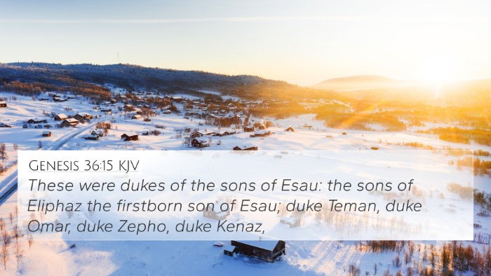 Genesis 36:15 KJV Bible Verse Image
