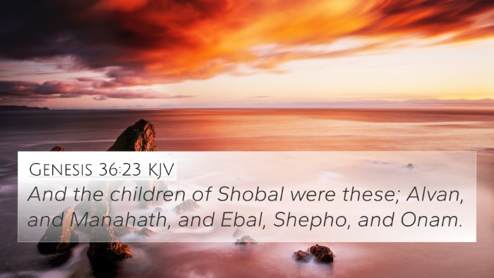 Genesis 36:23 KJV Bible Verse Image