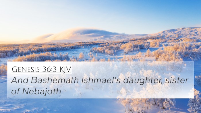 Genesis 36:3 KJV Bible Verse Image