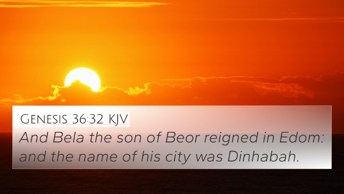 Genesis 36:32 KJV 4K Wallpaper - And Bela the son of Beor reigned in Edom: and the - 4K Wallpaper Bible Verse