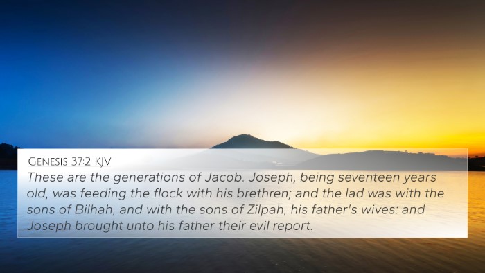Genesis 37:2 KJV Bible Verse Image