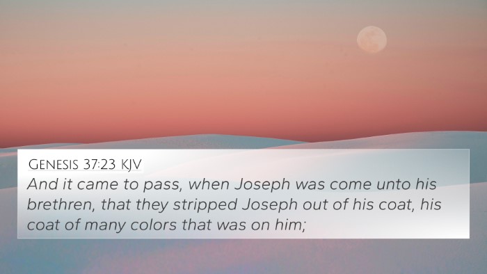 Genesis 37:23 KJV Bible Verse Image