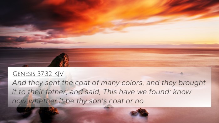 Genesis 37:32 KJV Bible Verse Image