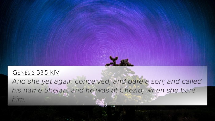 Genesis 38:5 KJV Bible Verse Image
