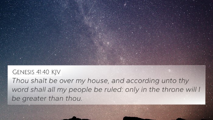 Genesis 41:40 KJV Bible Verse Image