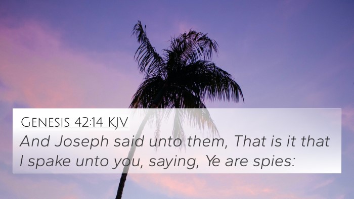 Genesis 42:14 KJV Bible Verse Image