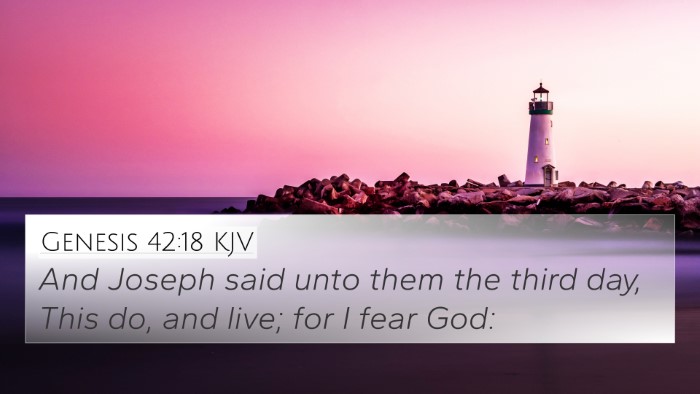 Genesis 42:18 KJV 4K Wallpaper - And Joseph said unto them the third day, This do, - 4K Wallpaper Bible Verse