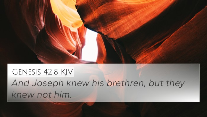 Genesis 42:8 KJV 4K Wallpaper - And Joseph knew his brethren, but they knew not - 4K Wallpaper Bible Verse