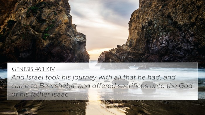 Genesis 46:1 KJV 4K Wallpaper - And Israel took his journey with all that he had, - 4K Wallpaper Bible Verse