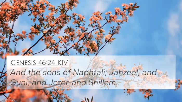 Genesis 46:24 KJV Bible Verse Image