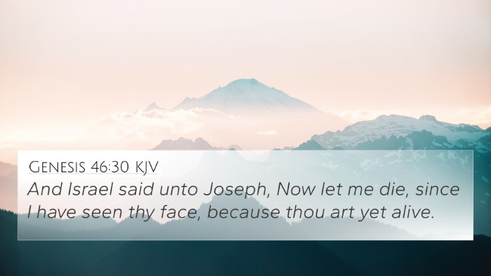 Genesis 46:30 KJV Bible Verse Image