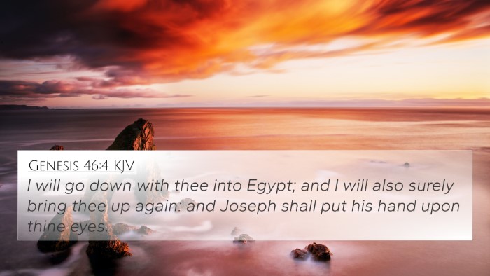 Genesis 46:4 KJV Bible Verse Image