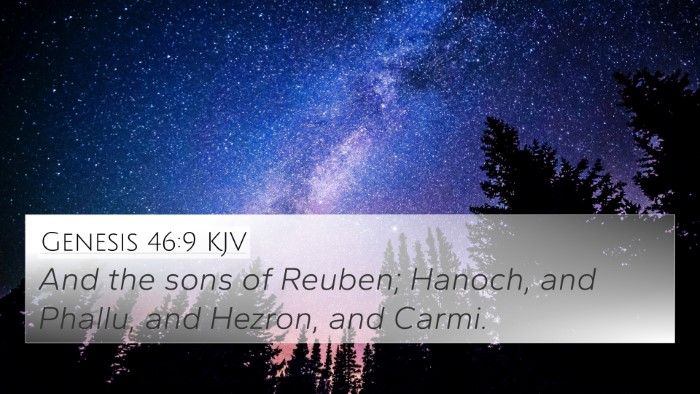 Genesis 46:9 KJV Bible Verse Image