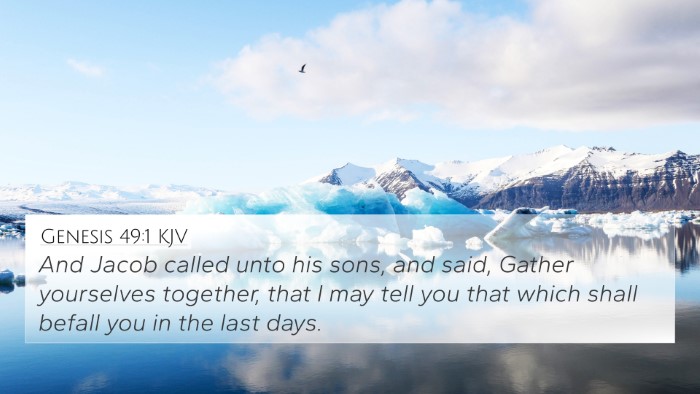 Genesis 49:1 KJV 4K Wallpaper - And Jacob called unto his sons, and said, Gather - 4K Wallpaper Bible Verse