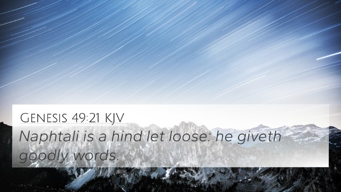 Genesis 49:21 KJV Bible Verse Image