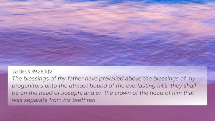 Genesis 49:26 KJV 4K Wallpaper - The blessings of thy father have prevailed above - 4K Wallpaper Bible Verse