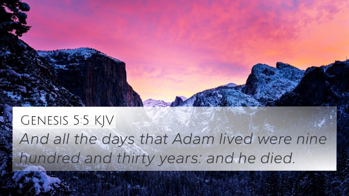 Genesis 5:5 KJV Bible Verse Image