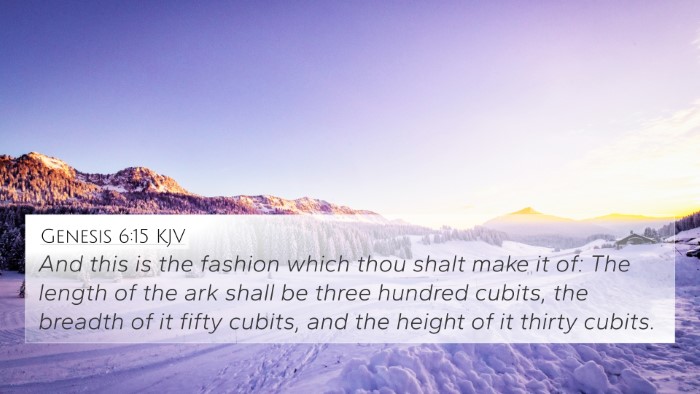 Genesis 6:15 KJV 4K Wallpaper - And this is the fashion which thou shalt make it - 4K Wallpaper Bible Verse