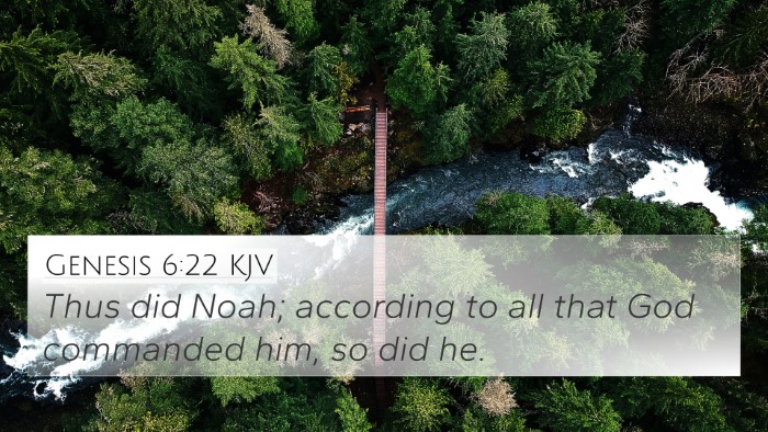 Genesis 6:22 KJV Bible Verse Image