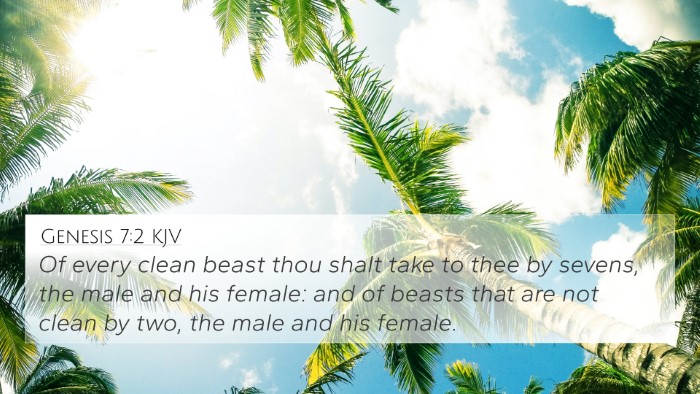 Genesis 7:2 KJV Bible Verse Image