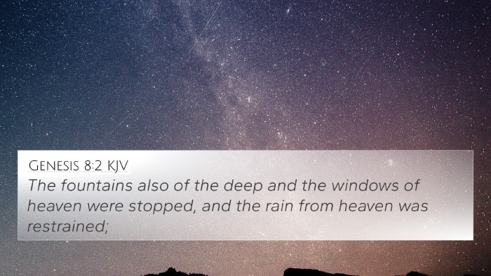 Genesis 8:2 KJV 4K Wallpaper - The fountains also of the deep and the windows of - 4K Wallpaper Bible Verse