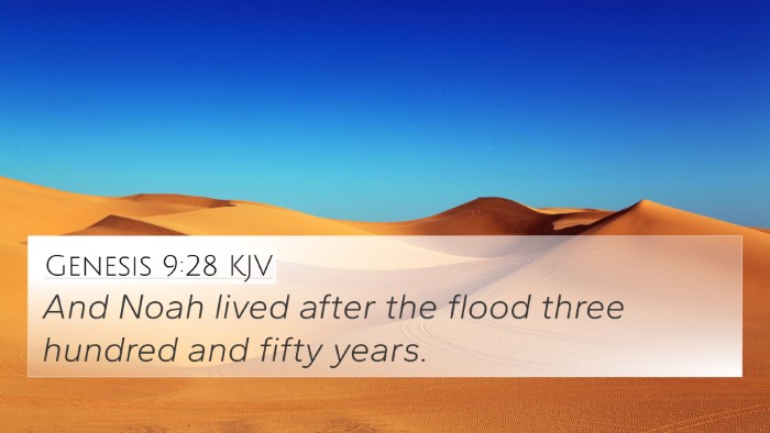 Genesis 9:28 KJV 4K Wallpaper - And Noah lived after the flood three hundred and - 4K Wallpaper Bible Verse