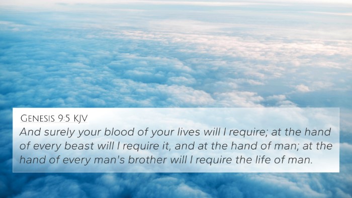 Genesis 9:5 KJV Bible Verse Image