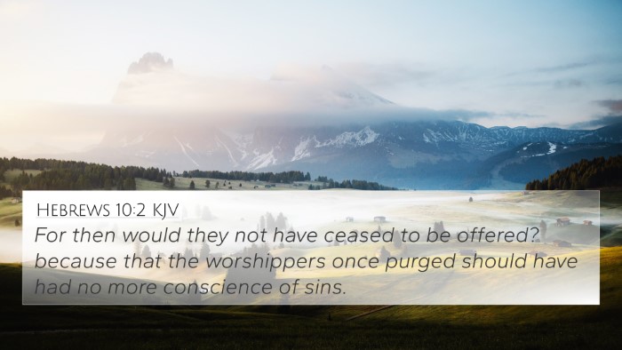 Hebrews 10:2 KJV 4K Wallpaper - For then would they not have ceased to be - 4K Wallpaper Bible Verse