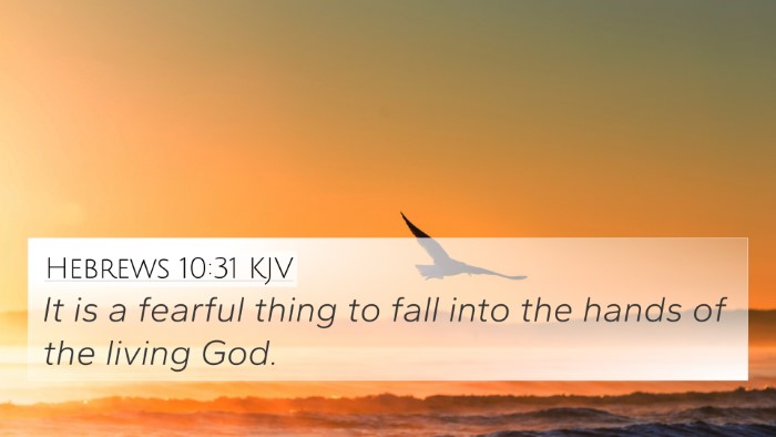 Hebrews 10:31 KJV Bible Verse Image
