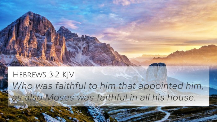 Hebrews 3:2 KJV Bible Verse Image