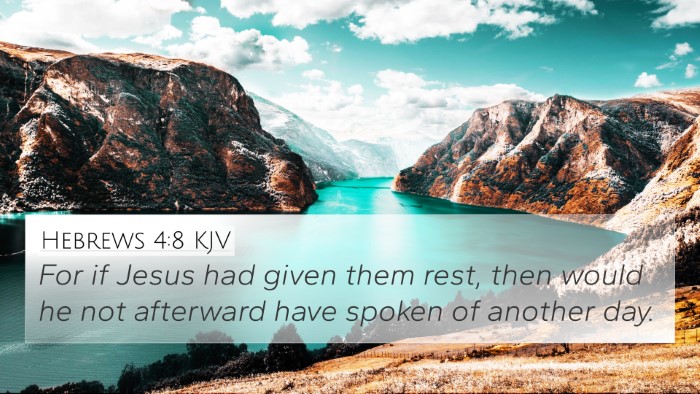 Hebrews 4:8 KJV Bible Verse Image