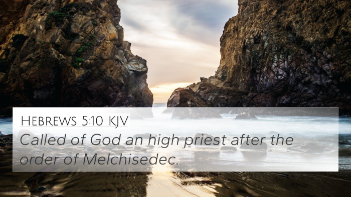 Hebrews 5:10 KJV Bible Verse Image