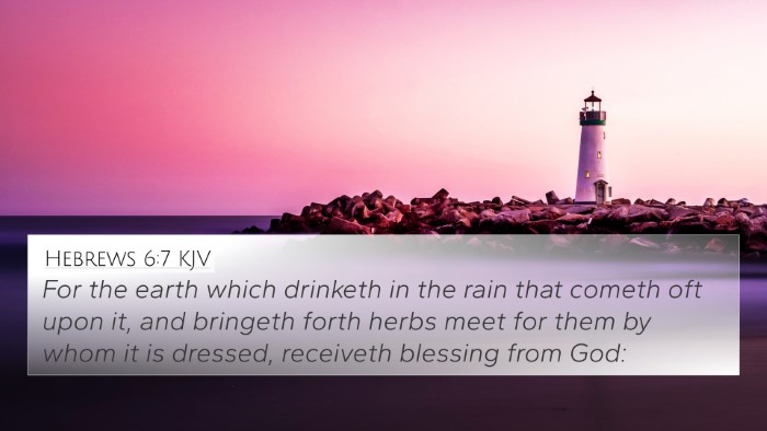 Hebrews 6:7 KJV Bible Verse Image