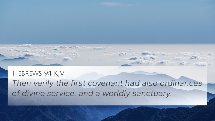 Hebrews 9:1 KJV Bible Verse Image