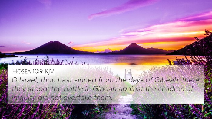 Hosea 10:9 KJV Bible Verse Image