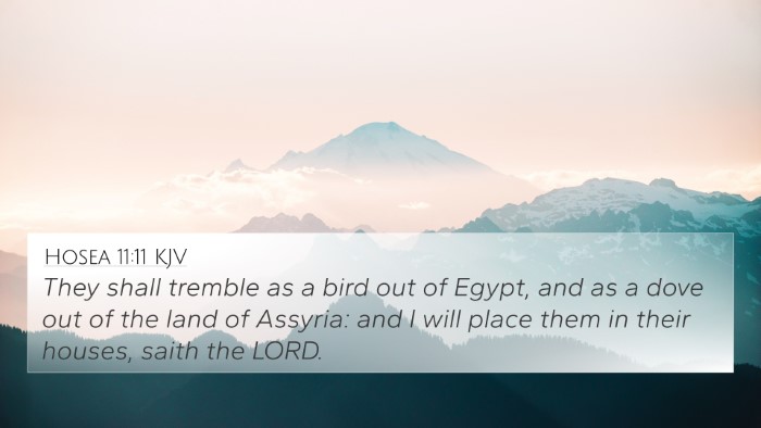 Hosea 11:11 KJV Bible Verse Image