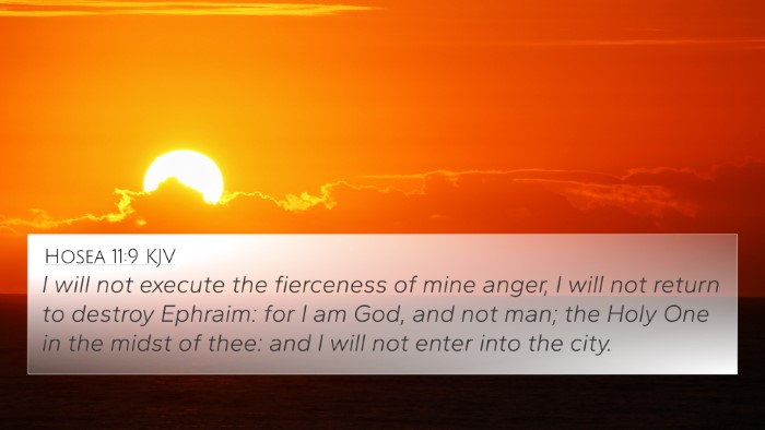 Hosea 11:9 KJV Bible Verse Image