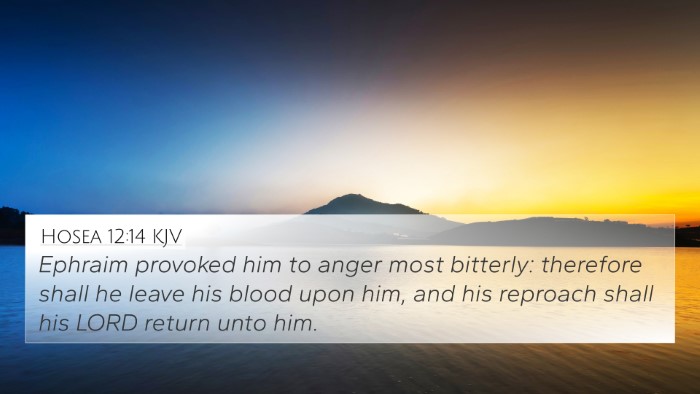 Hosea 12:14 KJV Bible Verse Image