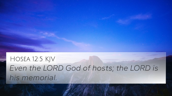 Hosea 12:5 KJV Bible Verse Image