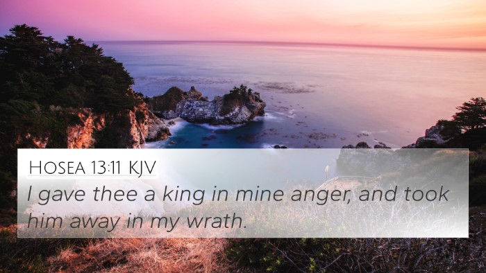 Hosea 13:11 KJV Bible Verse Image