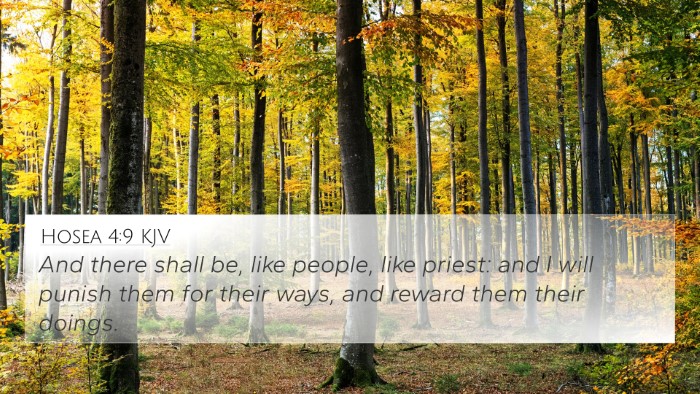 Hosea 4:9 KJV Bible Verse Image