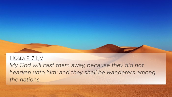 Hosea 9:17 KJV Bible Verse Image